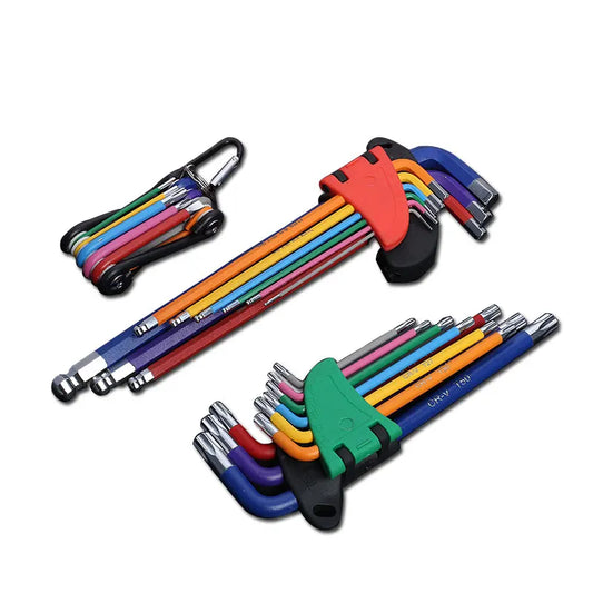 9-Piece Metric L-Key (Allen) Hex and Torx Driver Set with Ball End (1.5 mm - 10 mm)