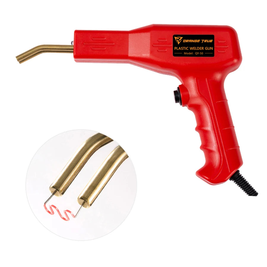 Pistola de Grapas Calientes para Soldadura de Plástico (con 200-800 grapas para reparación de parachoques de coche, kit de herramientas de taller)