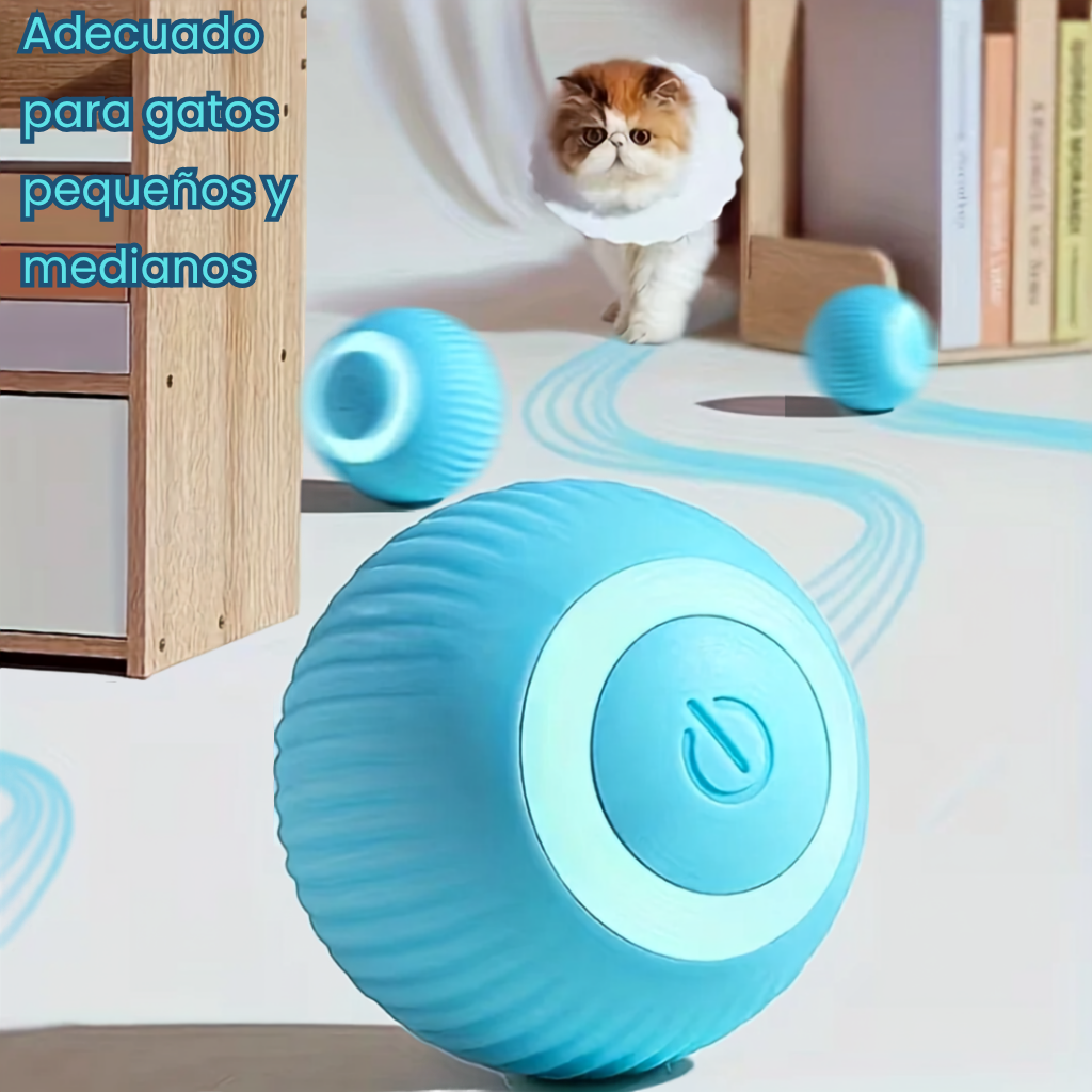 Juguete interactivo para gatos con bola rodante automática, recargable por USB, activado por movimiento, brilla en la oscuridad, bola de silicona segura para todas las mascotas