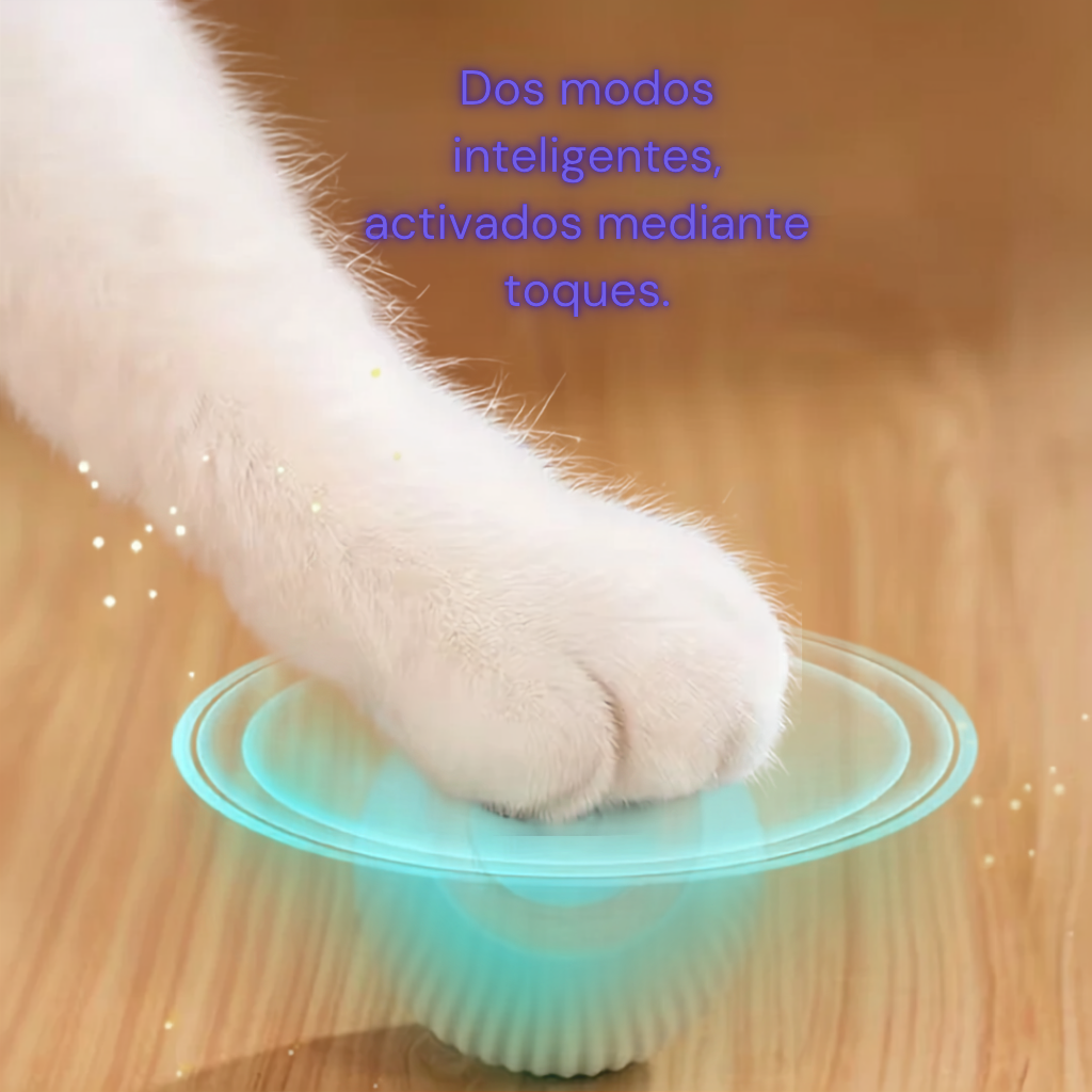 Juguete interactivo para gatos con bola rodante automática, recargable por USB, activado por movimiento, brilla en la oscuridad, bola de silicona segura para todas las mascotas