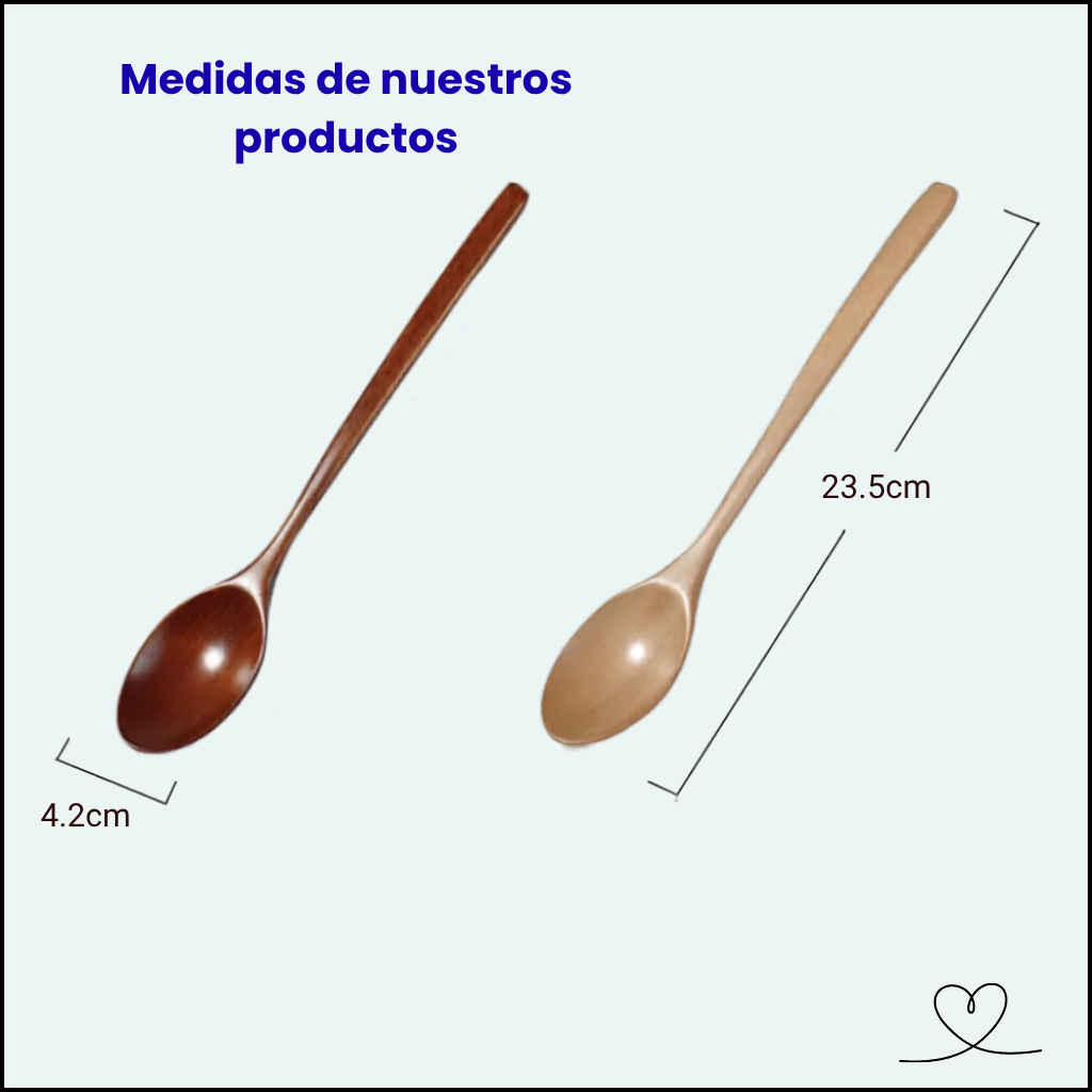 Juego de cucharas de madera, utensilios de cocina para sopa, té, café y miel
