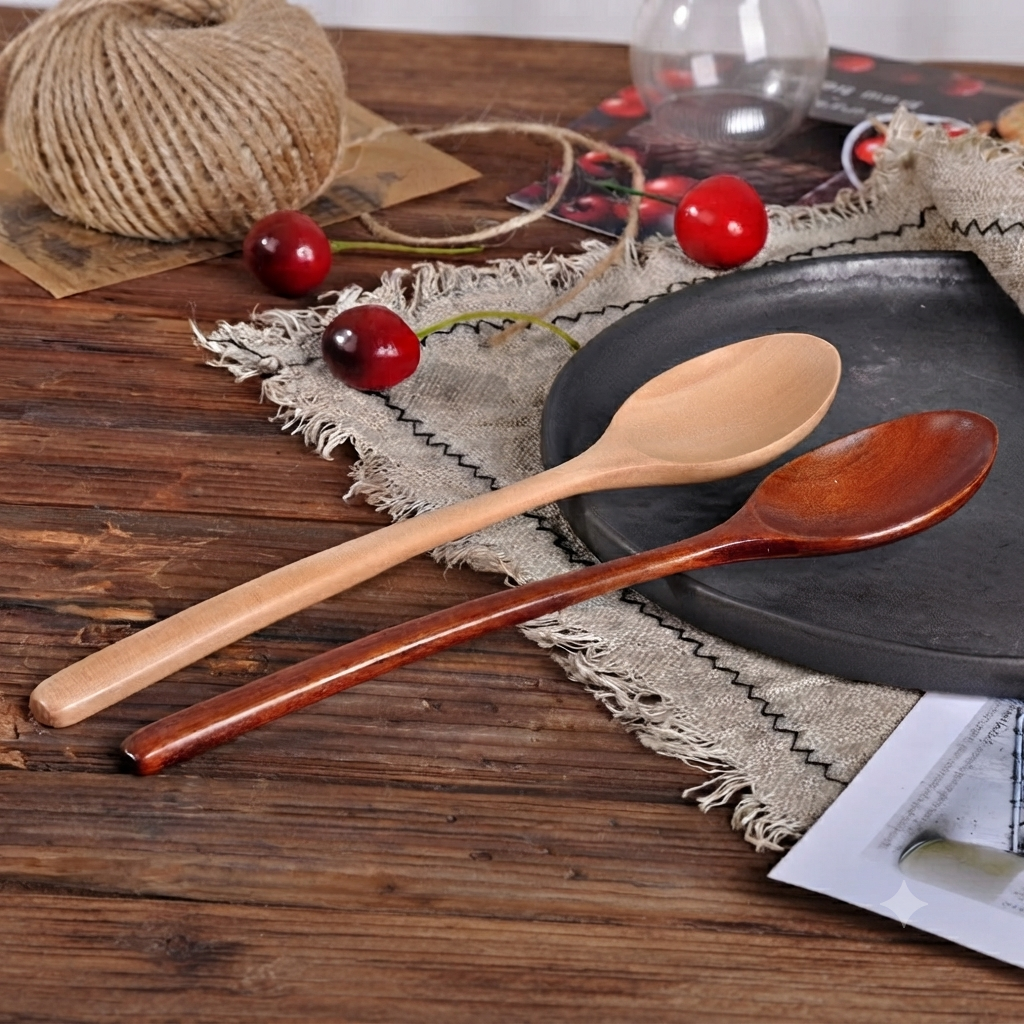 Juego de cucharas de madera, utensilios de cocina para sopa, té, café y miel