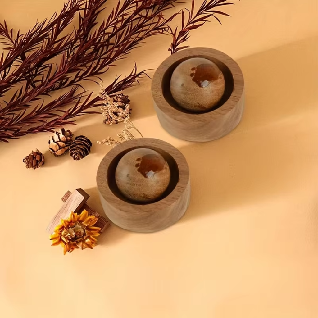 Difusor de aceites esenciales para coche y hogar - Mini difusor de fragancia natural de madera, lindo y adecuado para dormitorio, sala de estar, baño