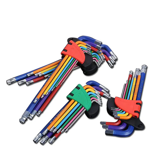 9-Piece Metric L-Key (Allen) Hex and Torx Driver Set with Ball End (1.5 mm - 10 mm)
