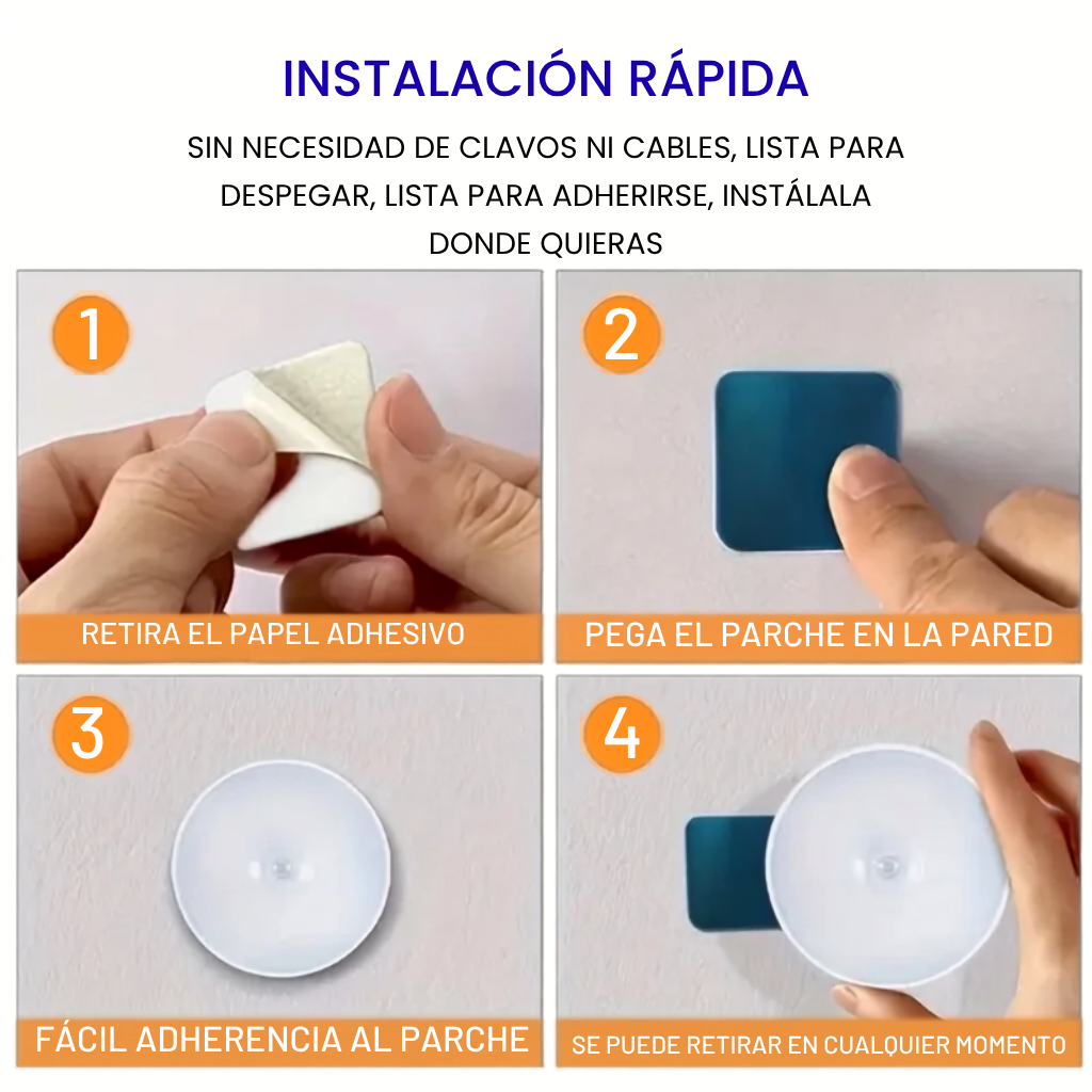 Luz nocturna con sensor de movimiento: lámpara detectora LED inalámbrica para dormitorio, escalera, armario y decoración de habitaciones