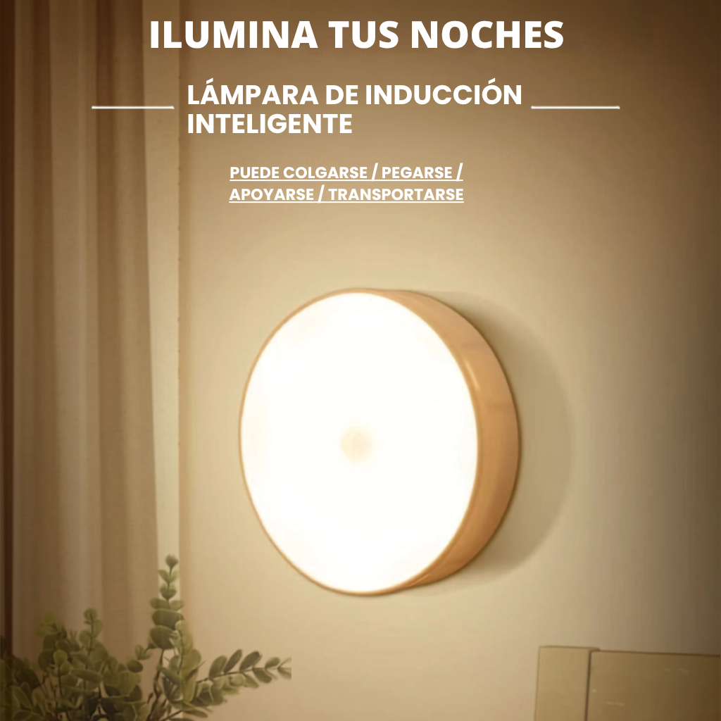 Luz nocturna con sensor de movimiento: lámpara detectora LED inalámbrica para dormitorio, escalera, armario y decoración de habitaciones