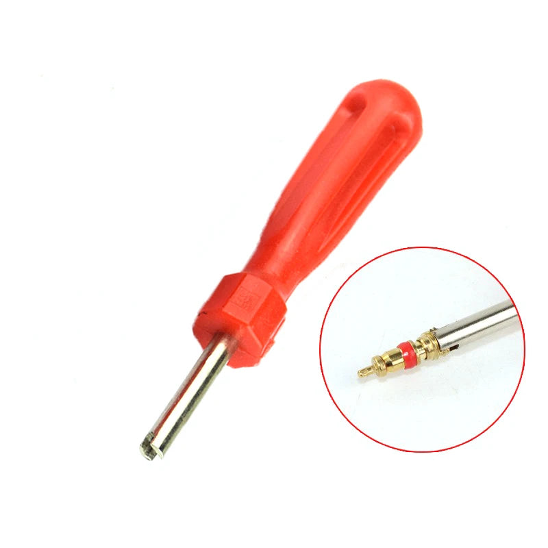 Herramienta portátil para quitar e instalar el obús de válvula de neumáticos, removedor para automóviles, bicicletas y motocicletas, llave y destornillador para reparación de neumáticos